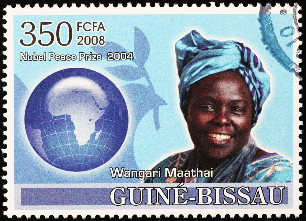 Kenyan Wangari Maathai is the first African woman to receive the Nobel Peace Prize