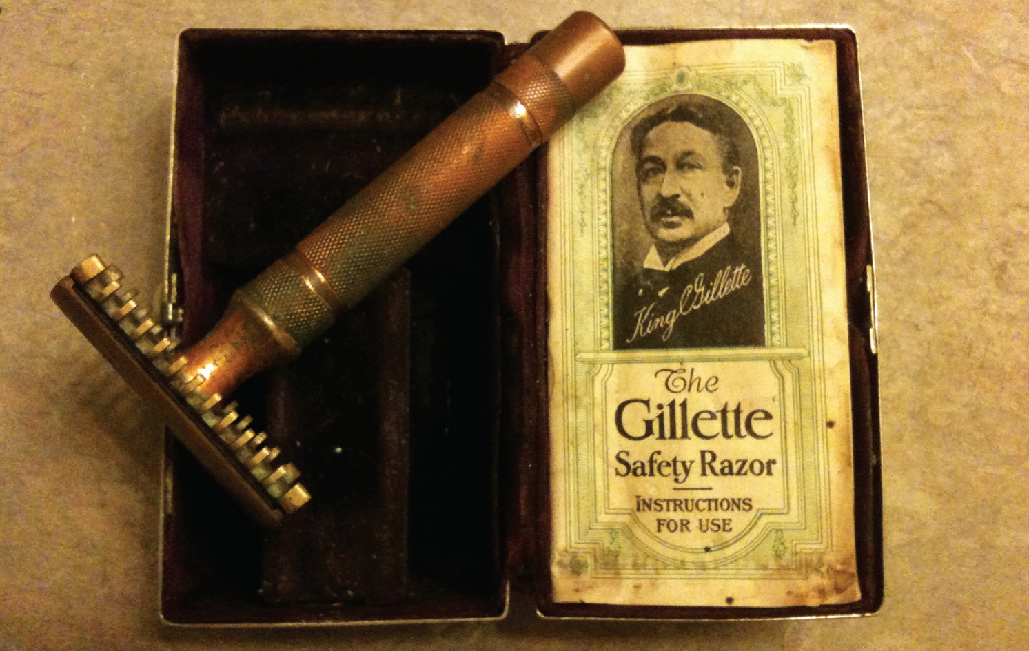 King Gillette Patents Gillette Razor Blade