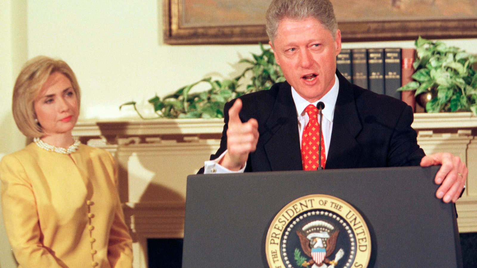 President Bill Clinton Addresses the Monica Lewinsky Scandal to the Public