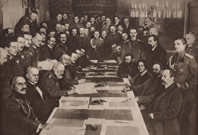 1919 Treaty of Versailles, ending WWI and establishing the League of Nations, is signed in France