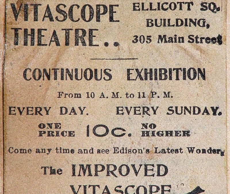 1896- Vitascope Hall opens in New Orleans as the first for-profit movie theater