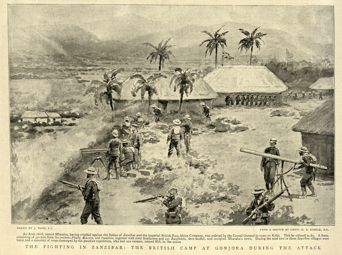 1896- Britain defeats Zanzibar in the shortest war ever fought (38 minutes long)