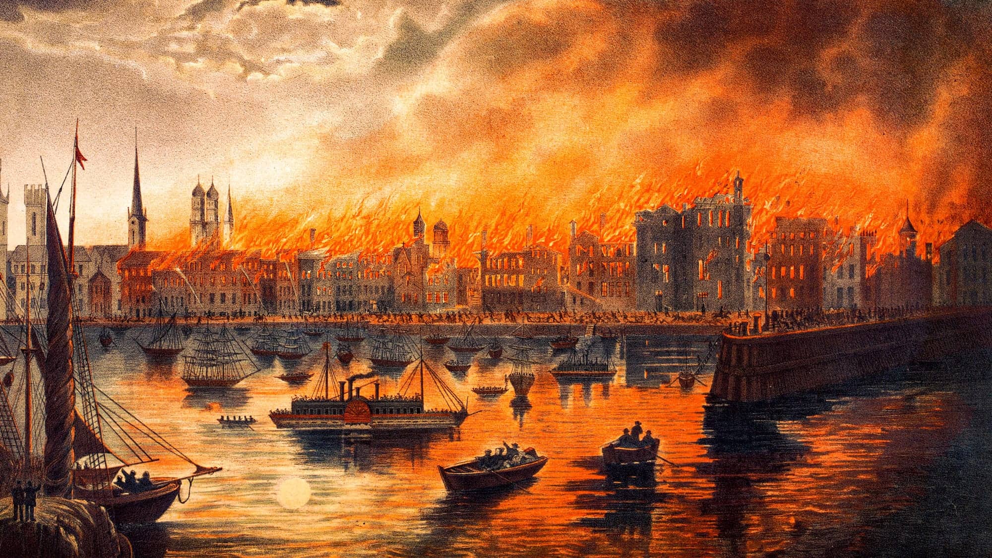 1871-The Great Chicago Fire is finally extinguished
