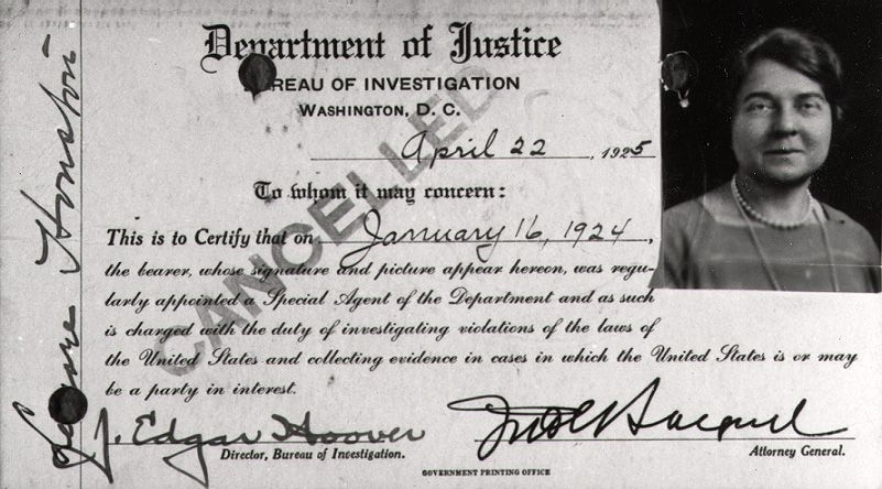 1922- Alaska Davidson becomes first woman FBI “special investigator”