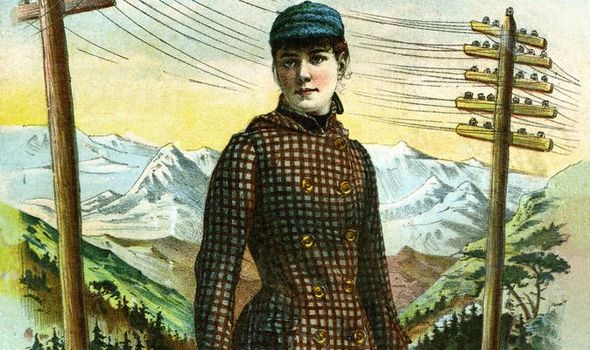 1889- Nellie Bly (Elizabeth Cochrane) begins her travel around the world in under 80 days.