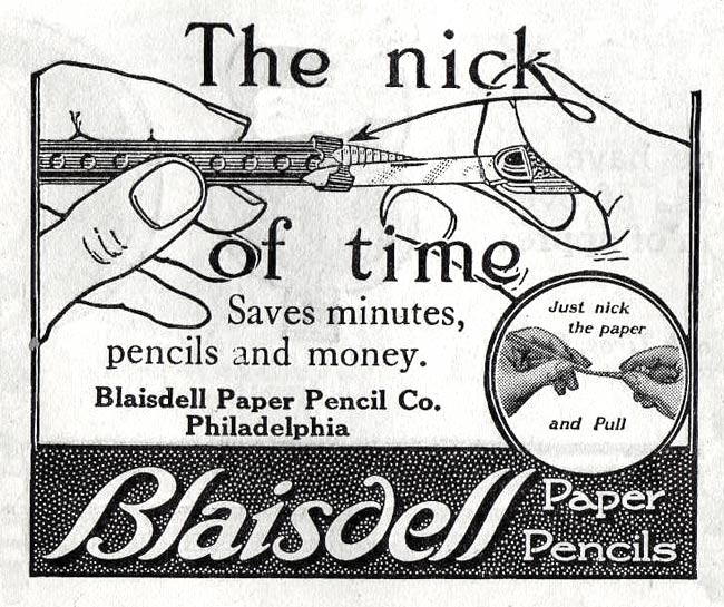 1895- Frederick E Blaisdell patents the pencil