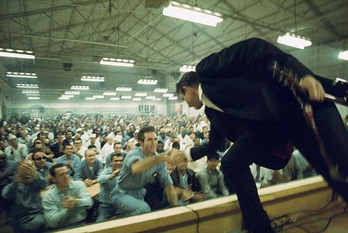 1960- Johnny Cash plays his first free concert at San Quentin Prison. Merle Haggard is among the inmate audience.