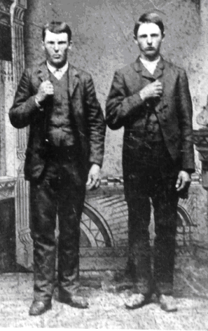1874-Jesse James gang robs a train at Gads Hill, Missouri