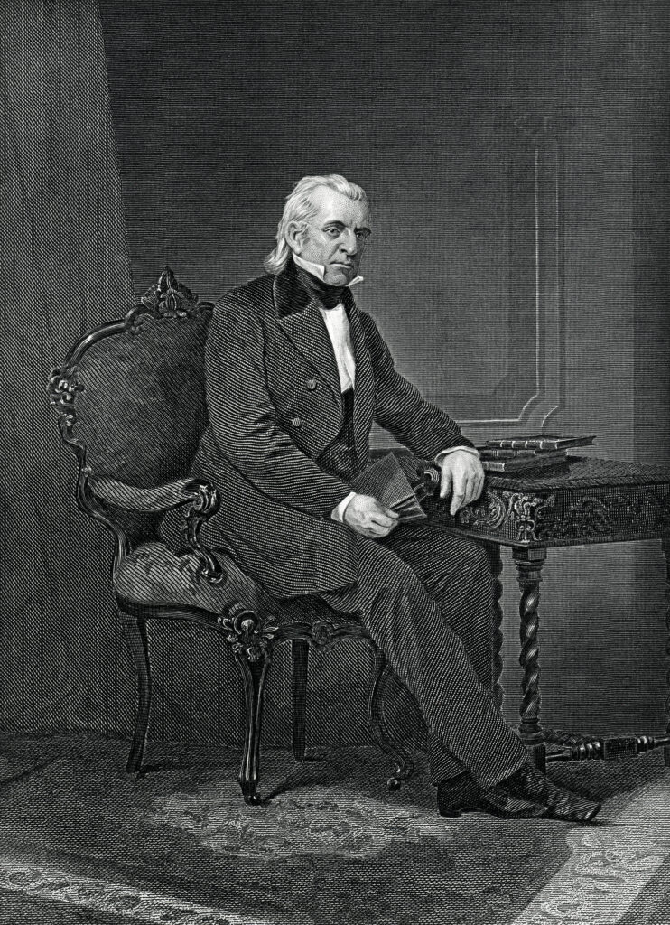 1849-James Knox Polk becomes first serving US President to have his picture taken (by Mathew Brady).