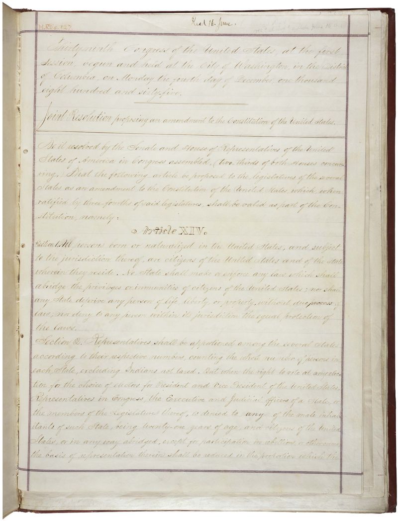 Copy of the Signed 14th Amendment