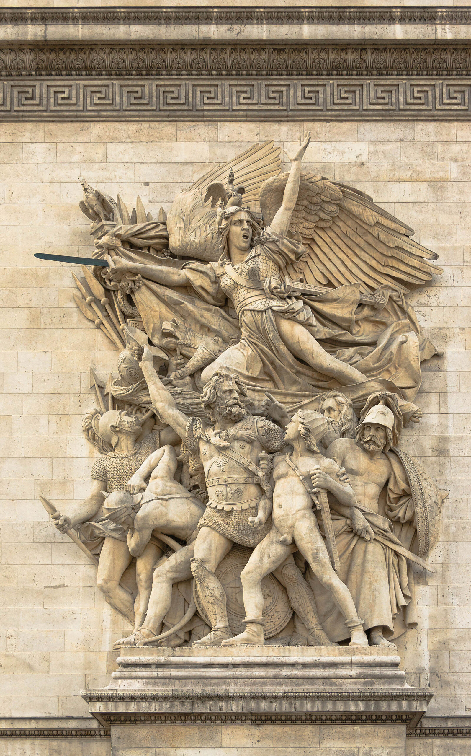 Copy of La Marseillaise volunteers sculpted on the Arc de Triomphe