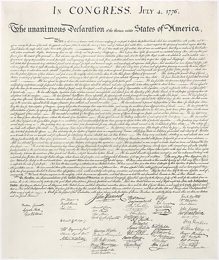 Declaration of Independence Read for the First Time