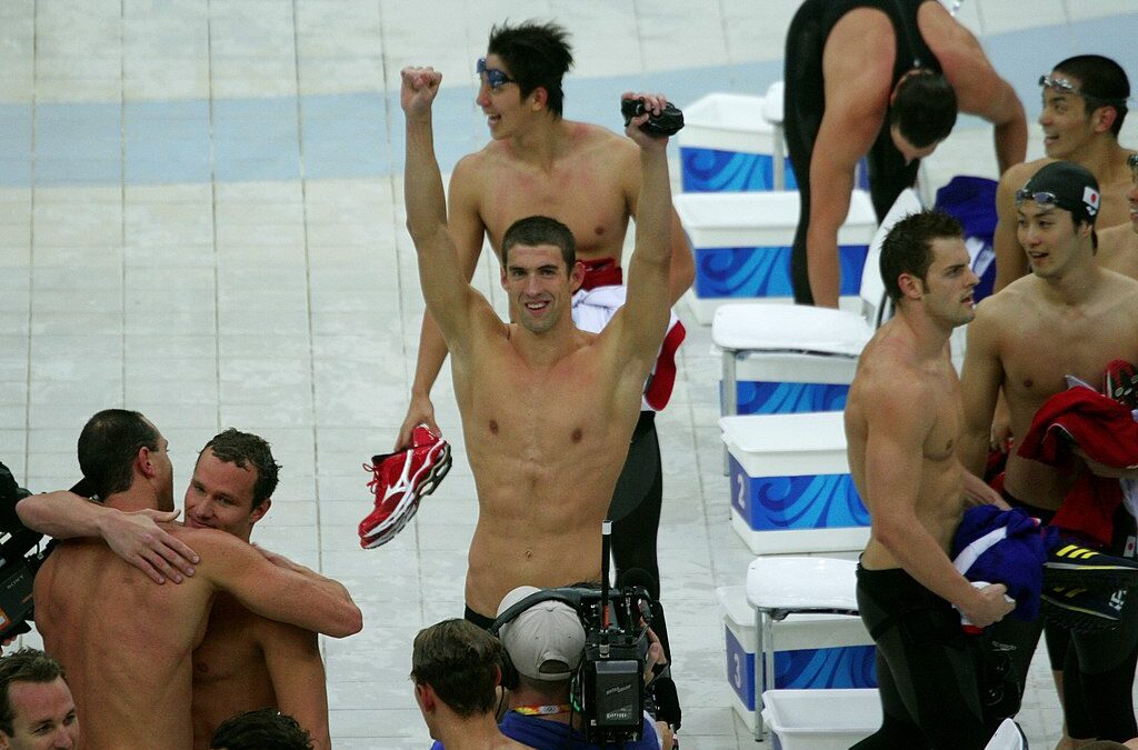 August 13, 2008 – Michael Phelps Wins Two Gold Medals and Shatters Records in the Beijing Olympics