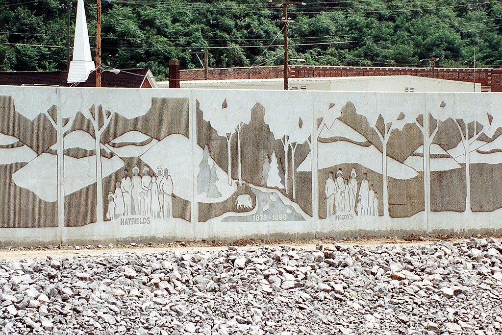 Copy of Hatfield and McCoy Feud Depicted on West Virginia Floodwall