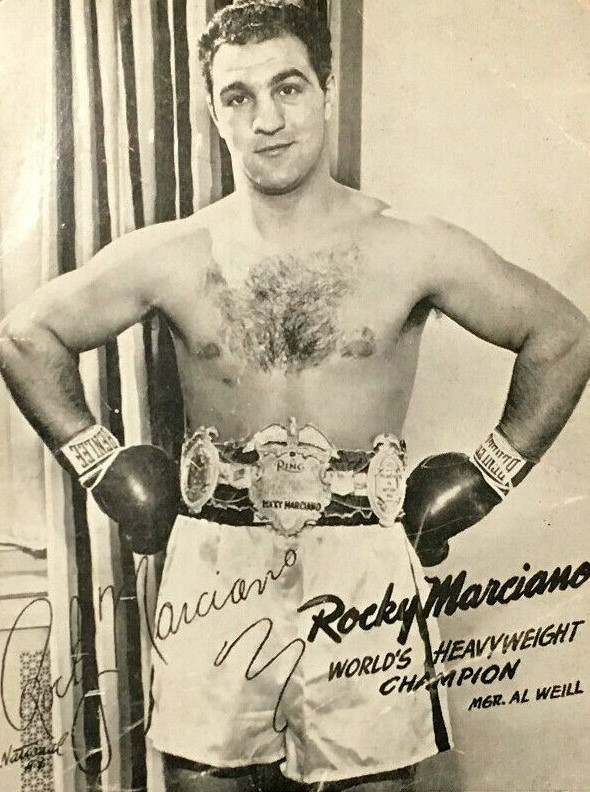 Copy of Rocky Marciano Postcard in 1953